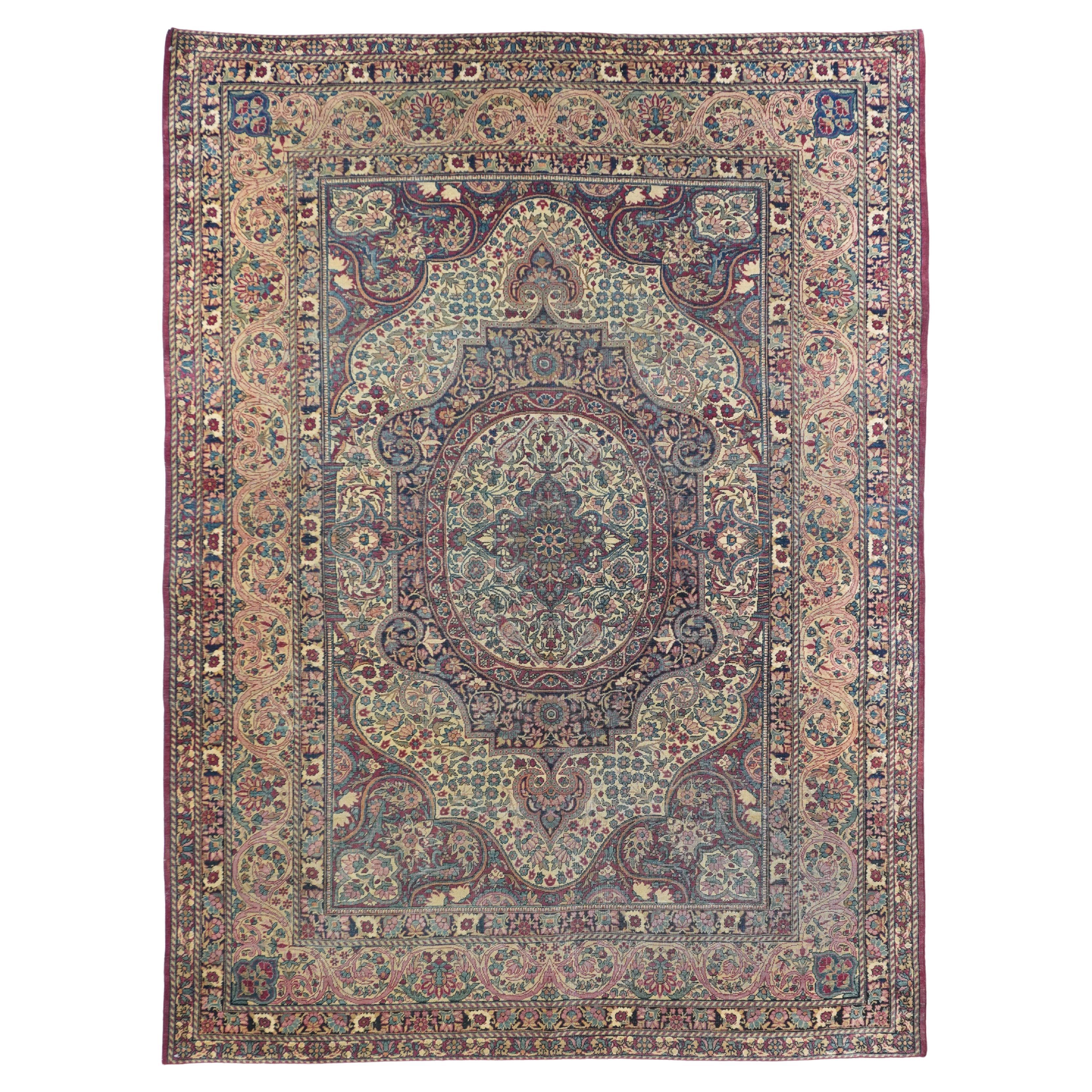 Antique Lavar Kerman Rug 5'7'' x 7'4''