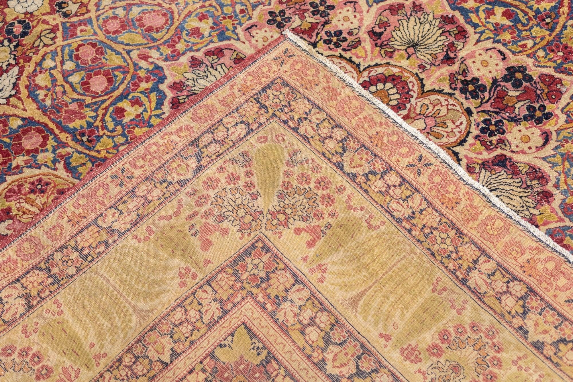 Antiker Lavar Kerman-Teppich 8'9'' x 11'9'' im Angebot 1