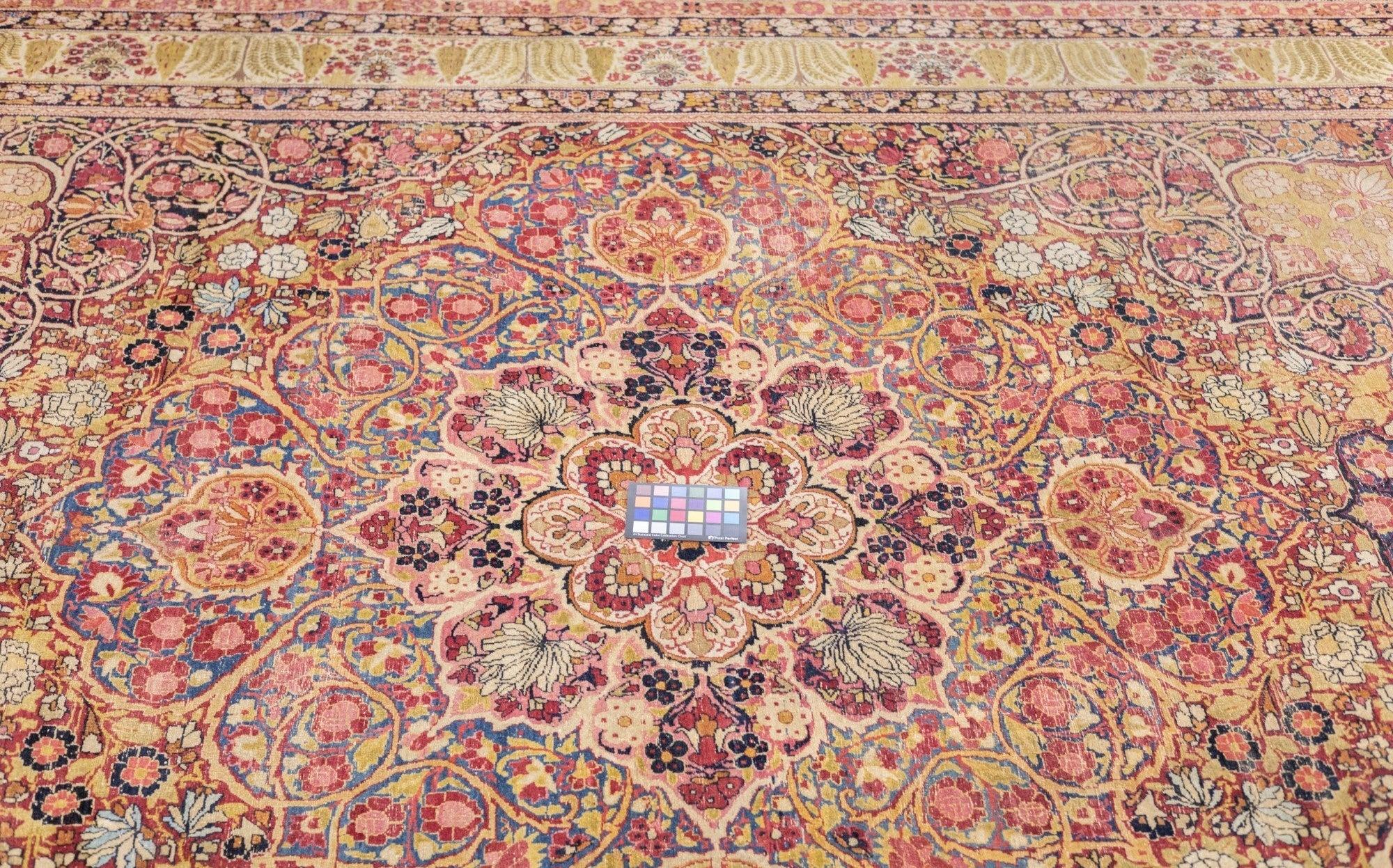 Antiker Lavar Kerman-Teppich 8'9'' x 11'9'' (Wolle) im Angebot
