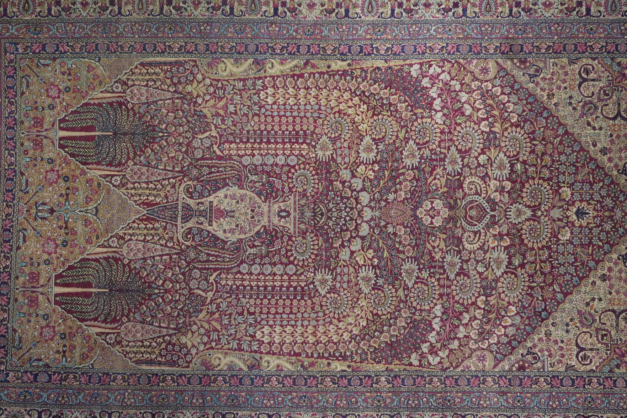 Persian Antique Lavar Kerman Rug 9'11'' x 15'10'' For Sale