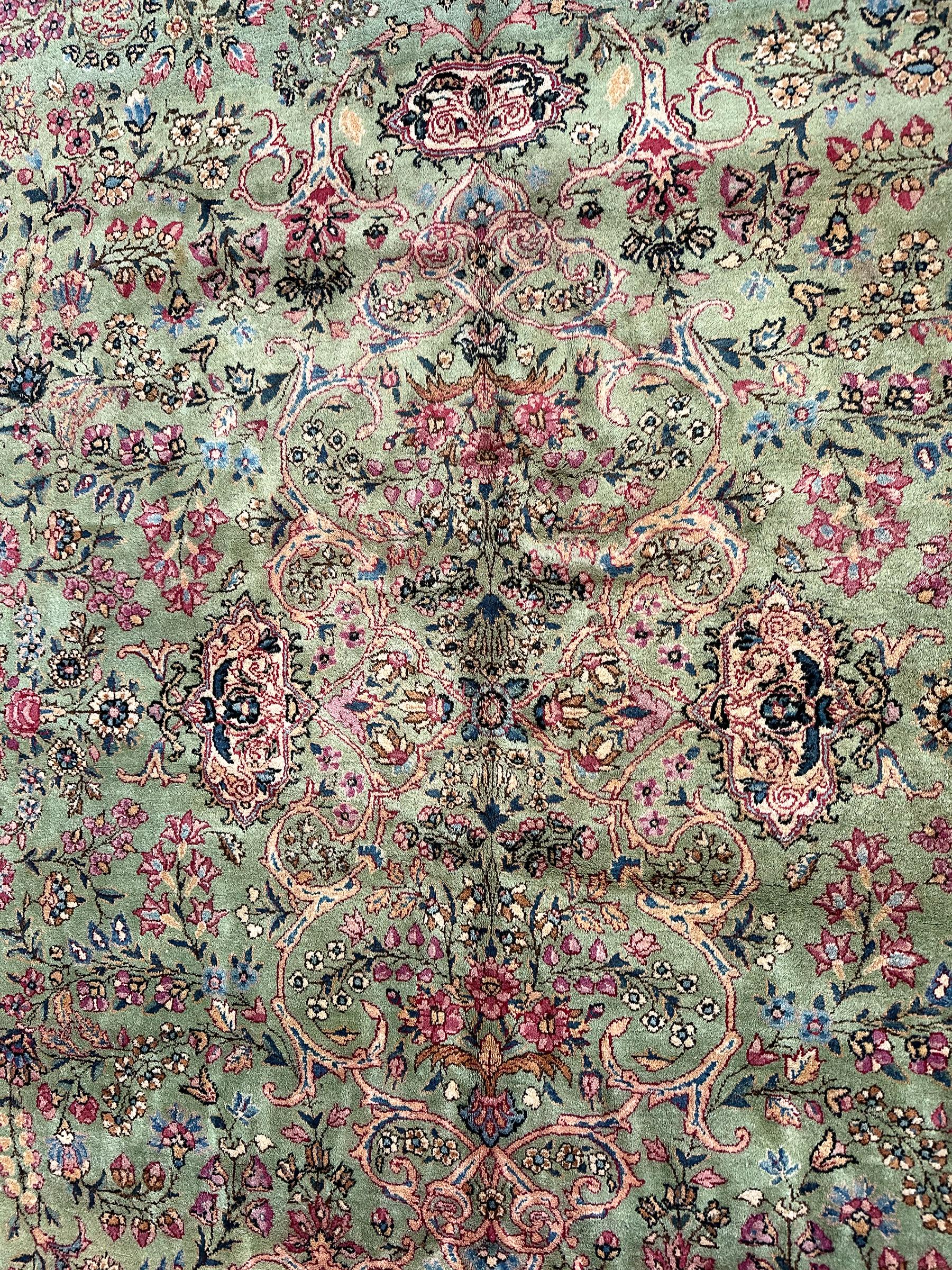 Antique Lavar Kerman Rug Fine Antique Persian Rug  9x12 For Sale 5