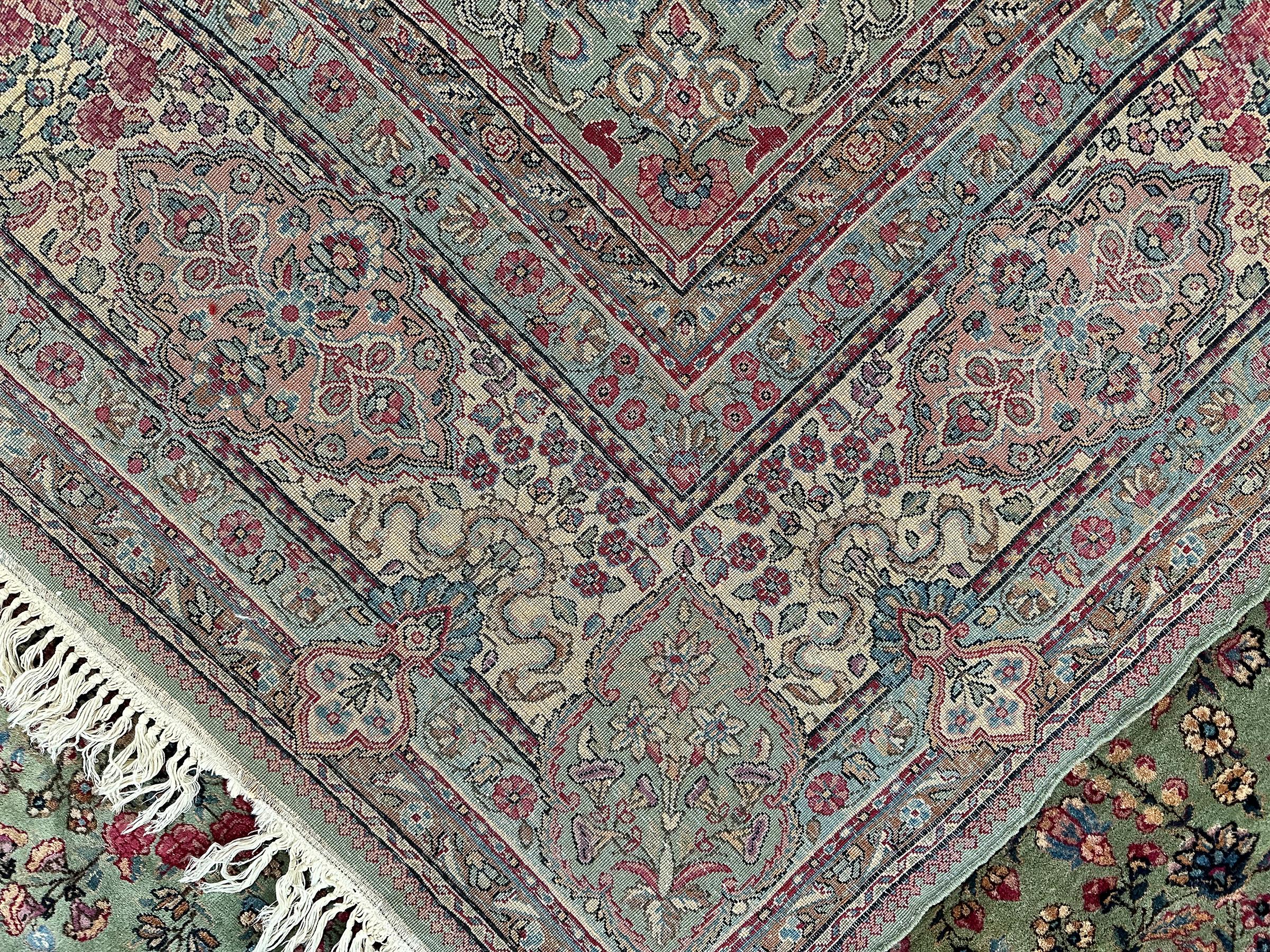 Antique Lavar Kerman Rug Fine Antique Persian Rug  9x12 For Sale 7