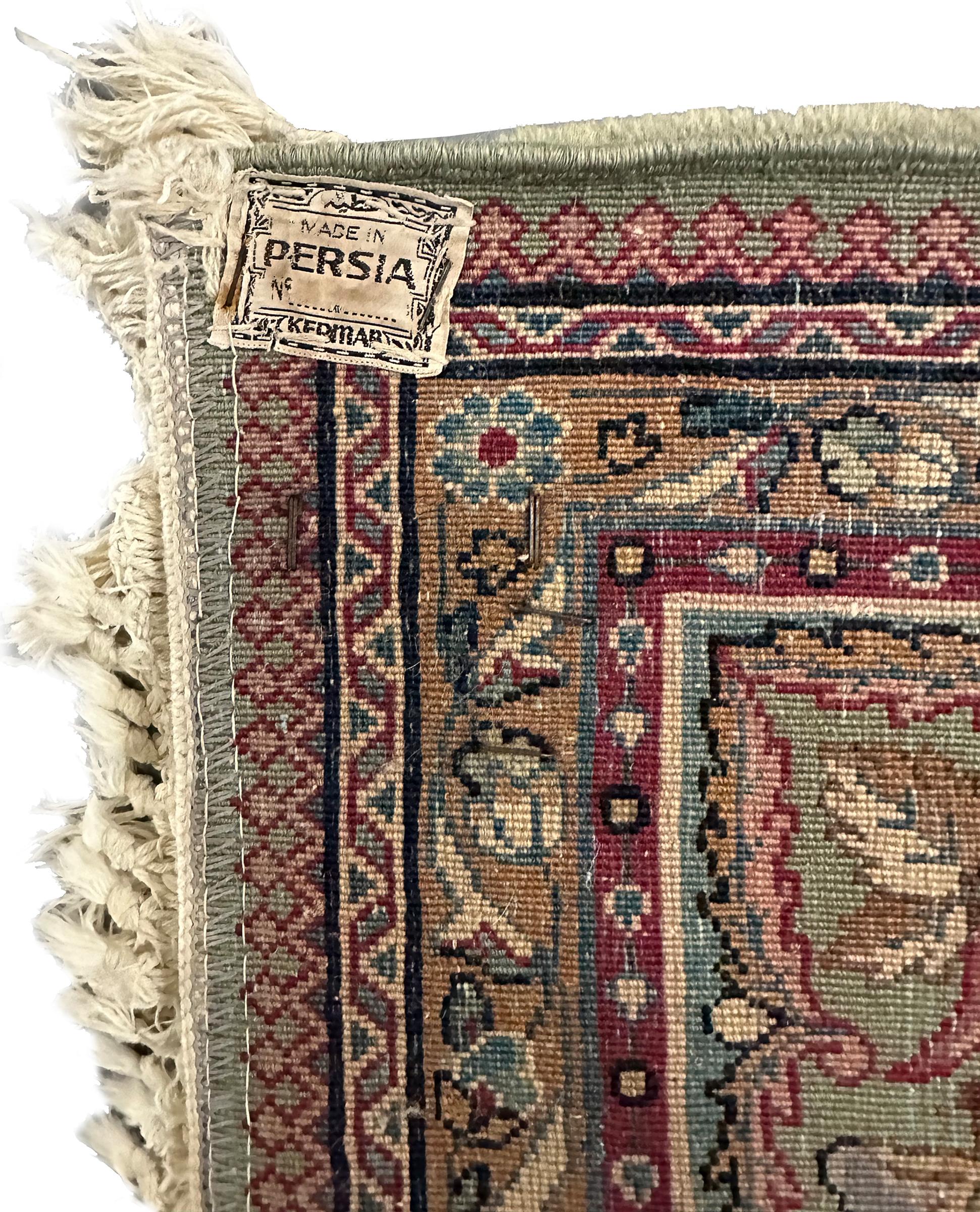 Antique Lavar Kerman Rug Fine Antique Persian Rug  9x12 For Sale 9
