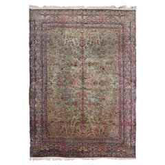 Antique Lavar Kerman Rug Fine Antique Persian Rug  9x12