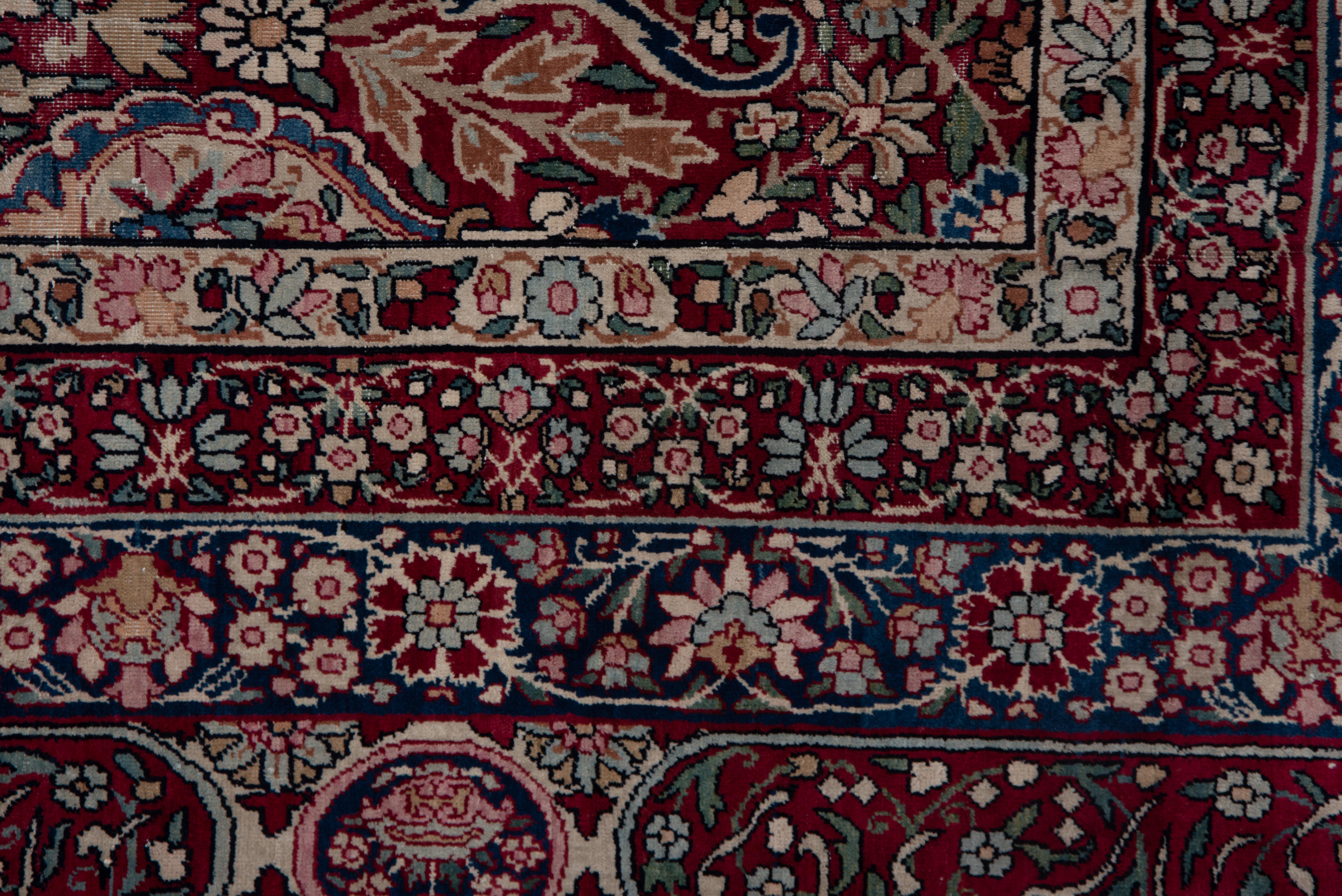 Hand-Knotted Antique Lavar Kerman Rug For Sale