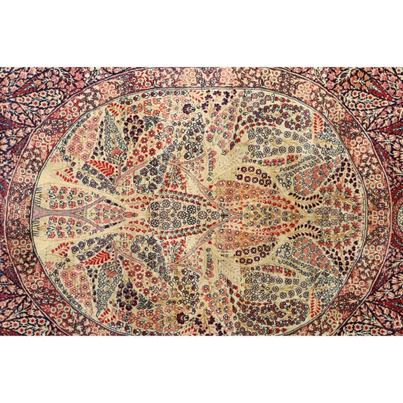 Hand-Knotted Antique Lavar Pair Rug in Cotton - Size: 7'9x4'9 For Sale