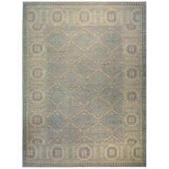Vintage Lavender & Green Turkish Oushak Recreation Rug - FREE SHIPPING