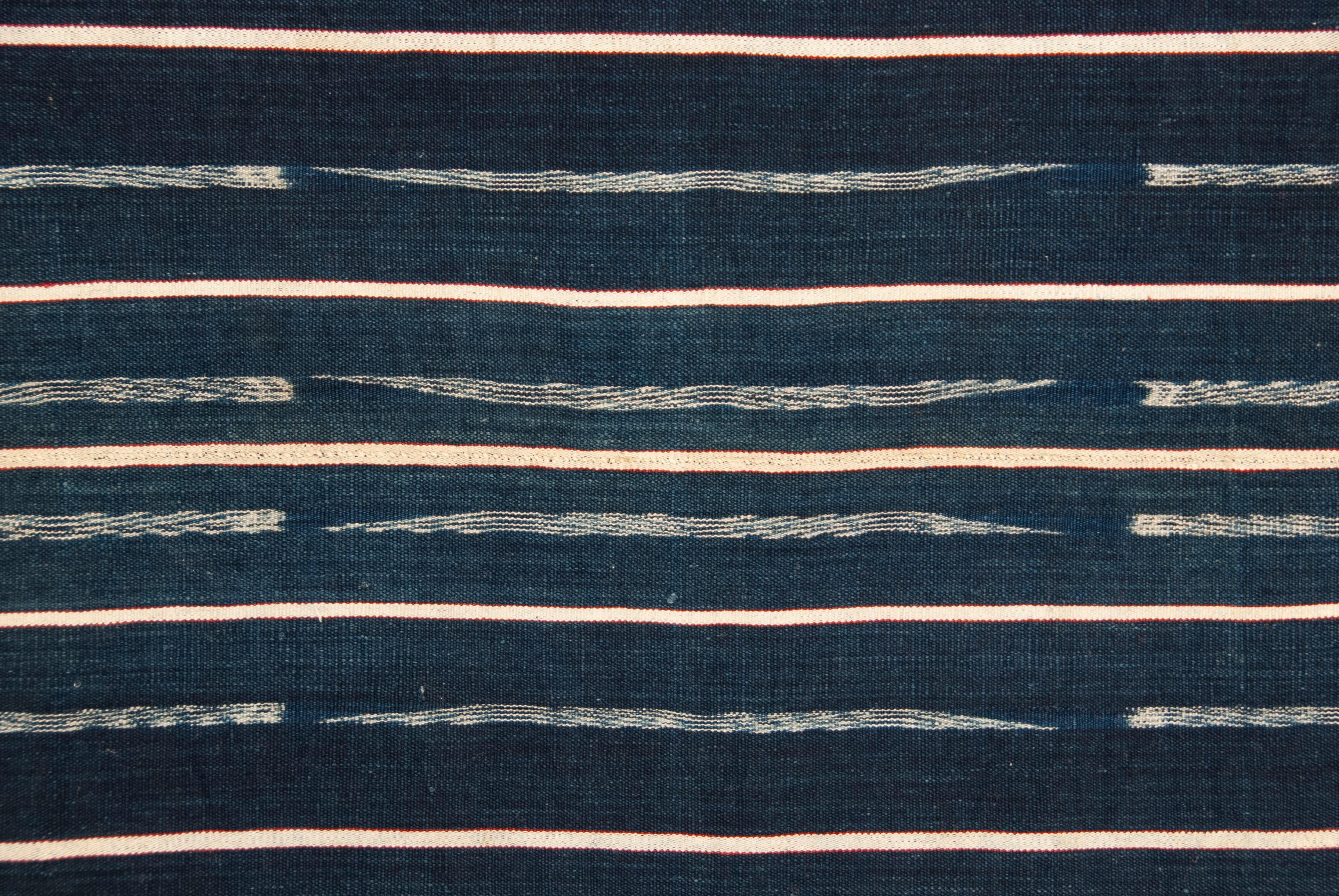 Vegetable Dyed Antique Lawa Woman’s Ikat Skirt Cloth, Thailand For Sale