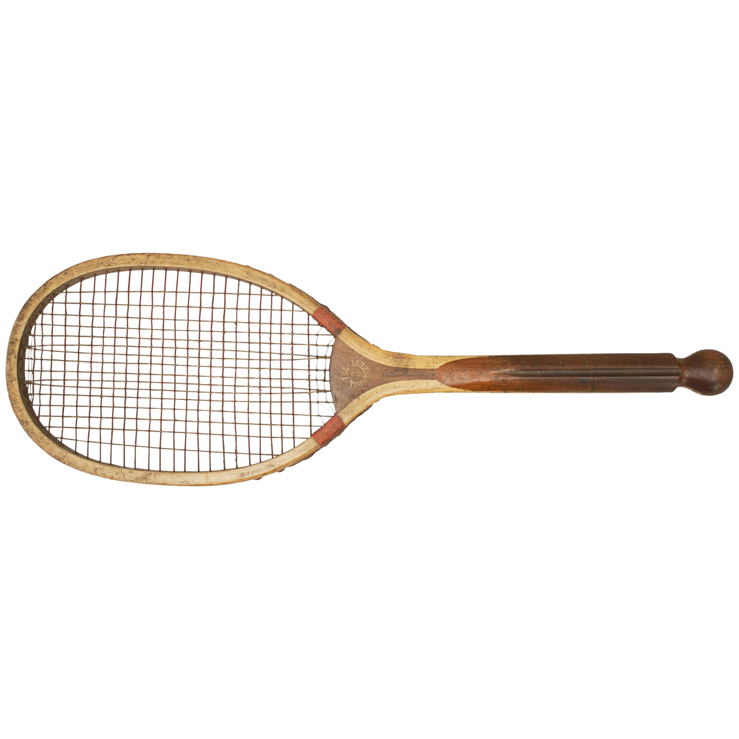 Antique Lawn Tennis Racket, Ball Tail by Bussey