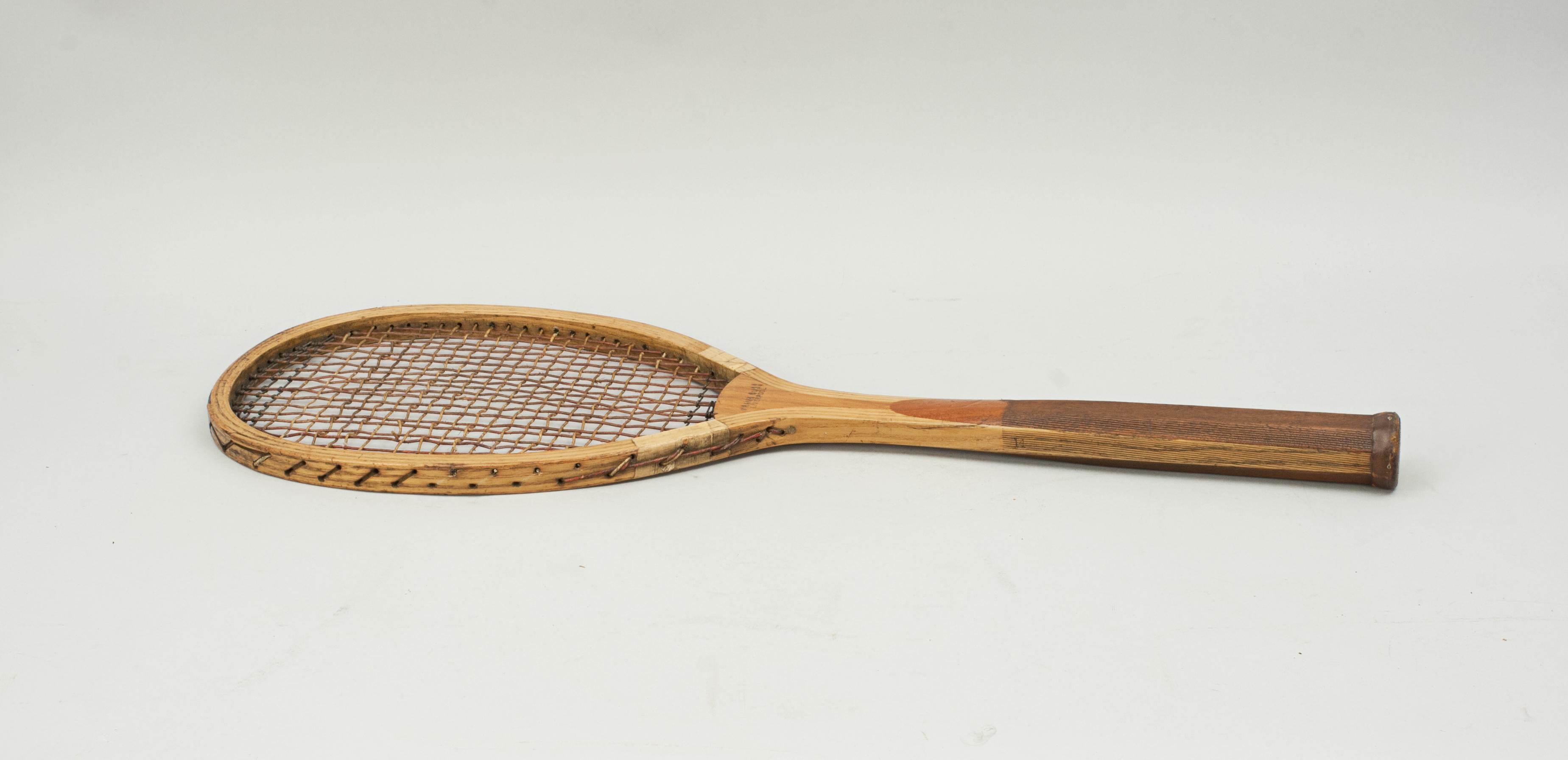 Sporting Art Antique Lawn Tennis Racket, Frank Sugg, Liverpool For Sale