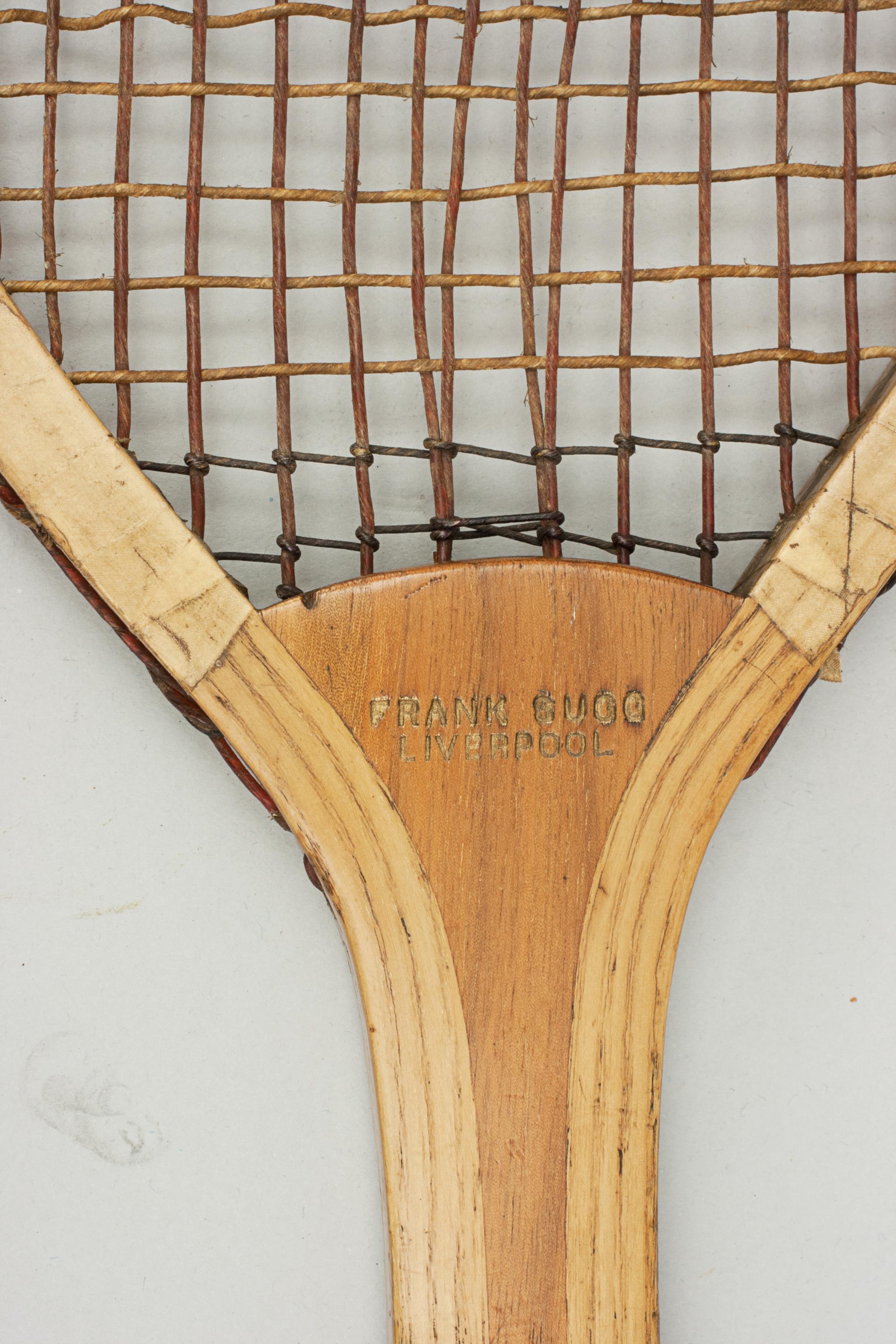 Early 20th Century Antique Lawn Tennis Racket, Frank Sugg, Liverpool For Sale