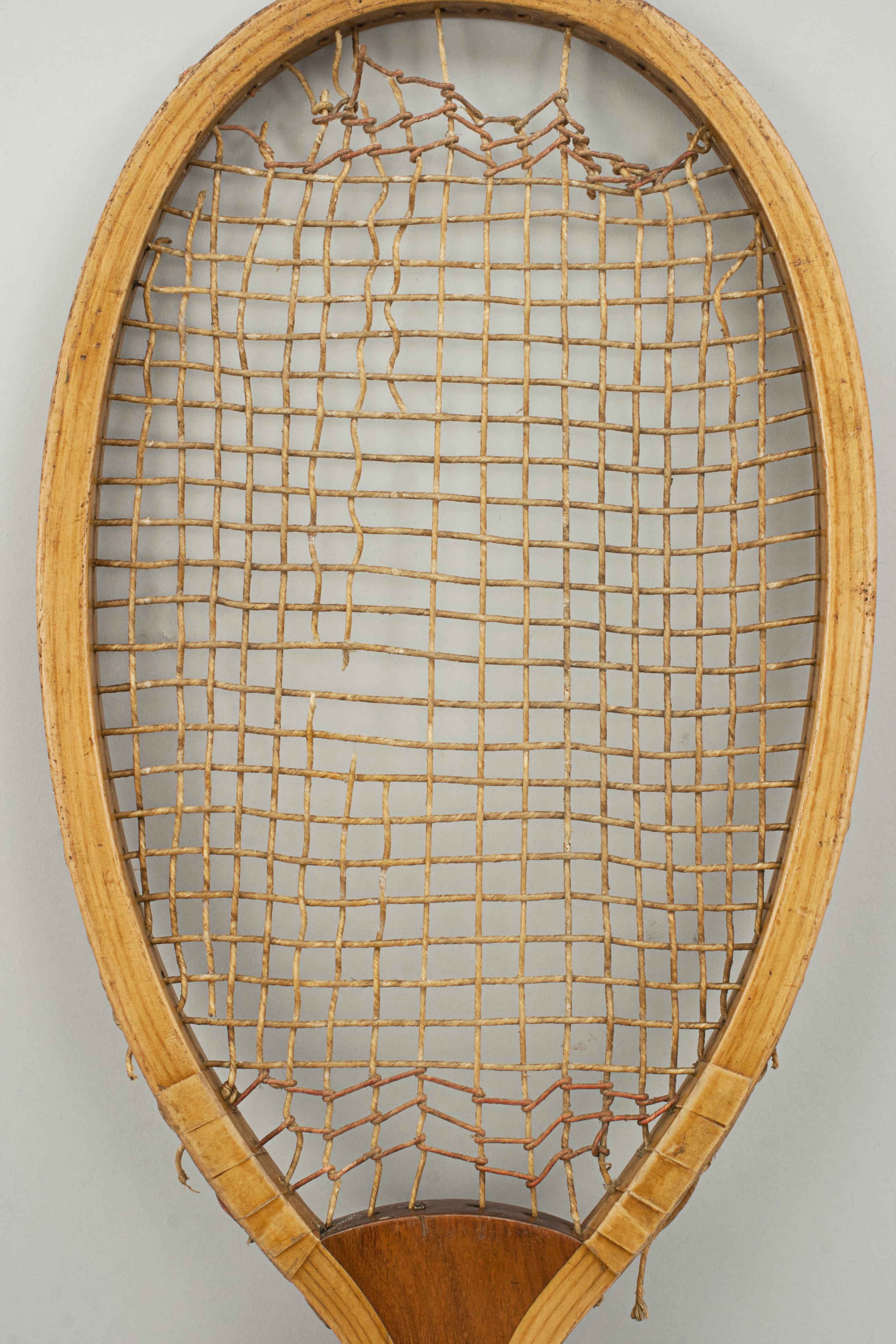 old wooden tennis rackets