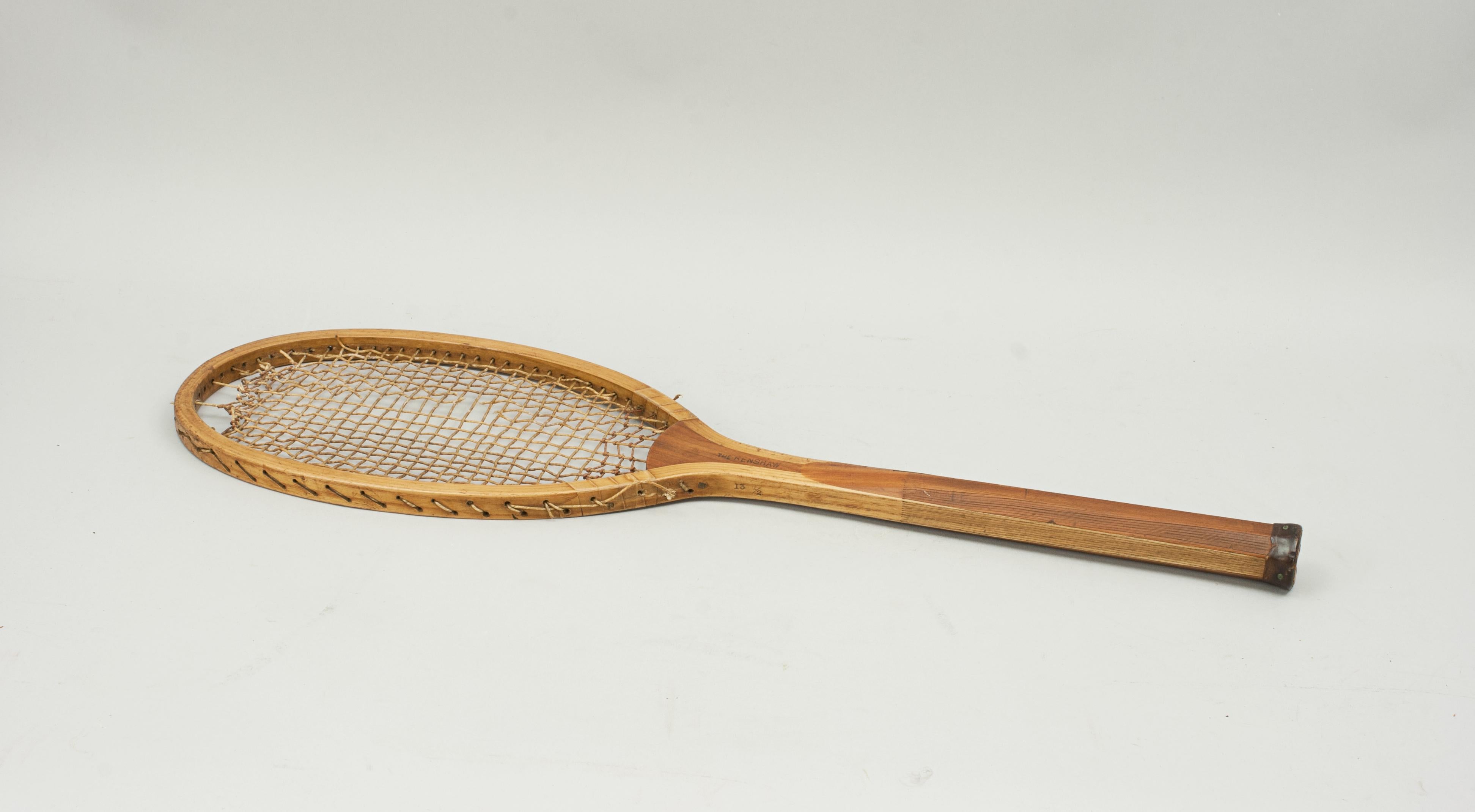 British Antique Lawn Tennis Racket, the Renshaw For Sale