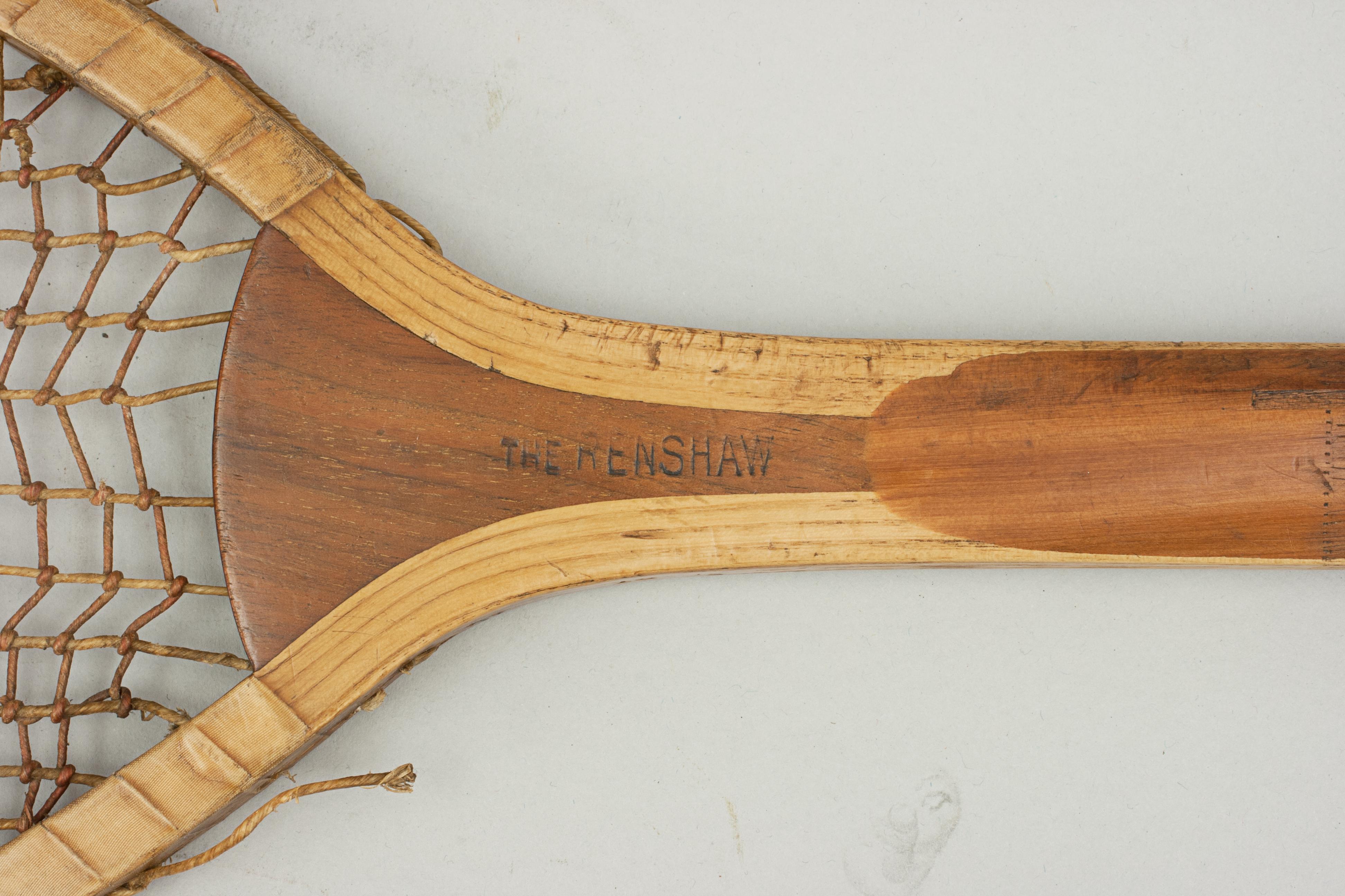 Early 20th Century Antique Lawn Tennis Racket, the Renshaw For Sale