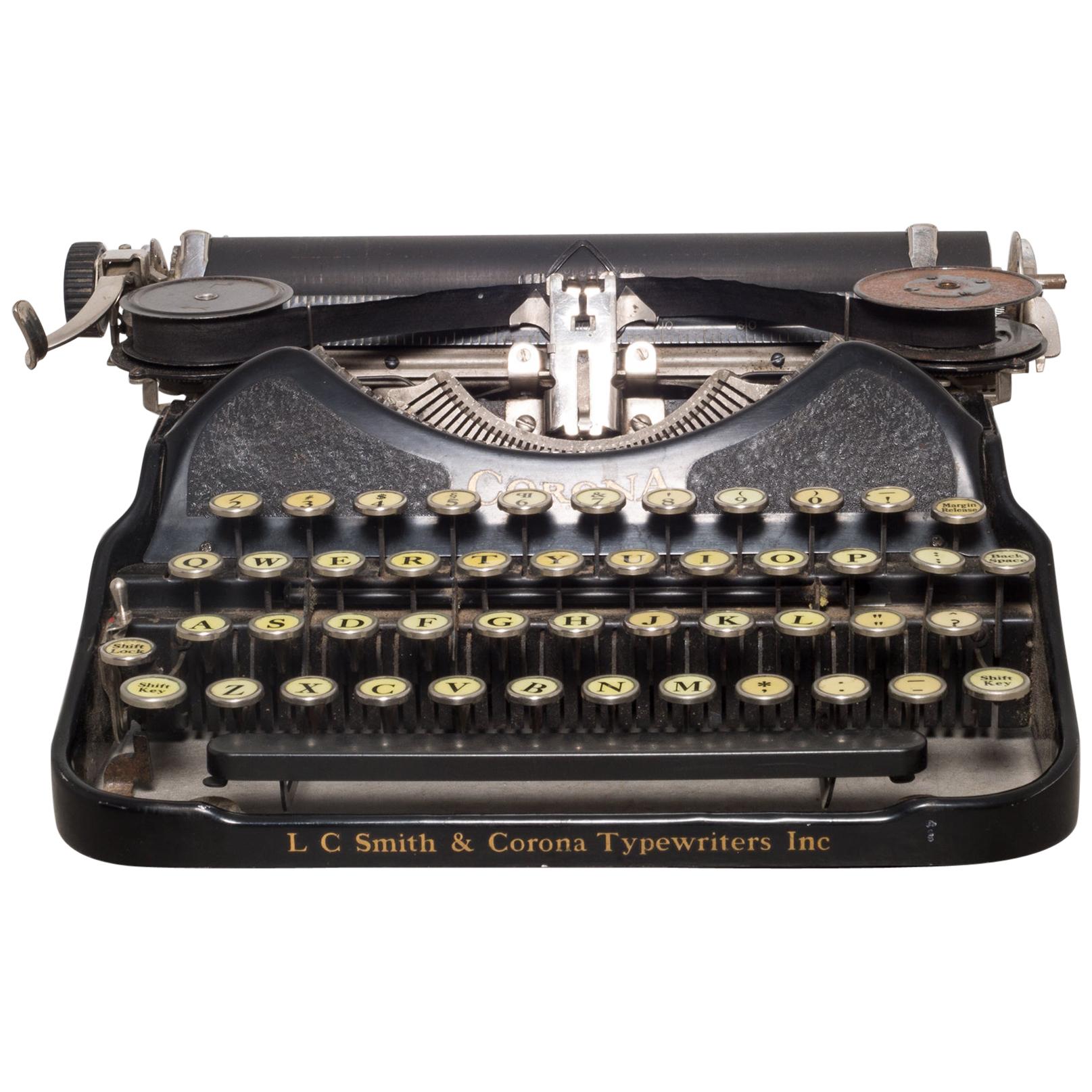 Antique LC Smith and Corona #4 Typewriter, circa 1930 For Sale at 1stDibs