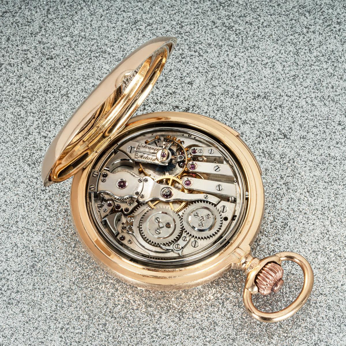 Antique Le Coultre & Co. A Gold Full Hunter Minute Repeater Pocket Watch. C1890 6