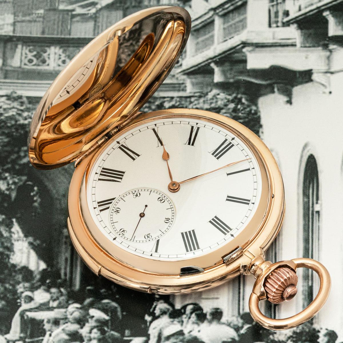 Antique Le Coultre & Co. A Gold Full Hunter Minute Repeater Pocket Watch. C1890 In Excellent Condition In London, GB