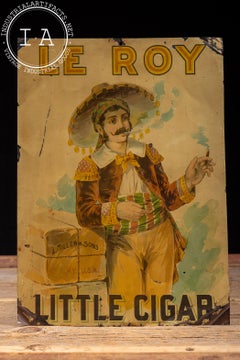 Antique "Le Roy Little" Cigar Advertising Tin Sign