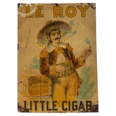 Antique "Le Roy Little" Cigar Advertising Tin Sign