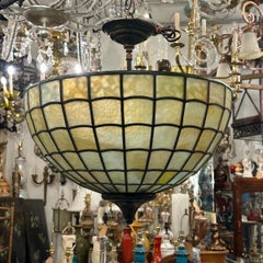 Antique Leaded Glass Fixture
