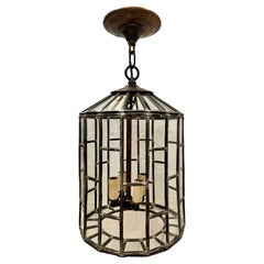 Antique Leaded Glass Lantern