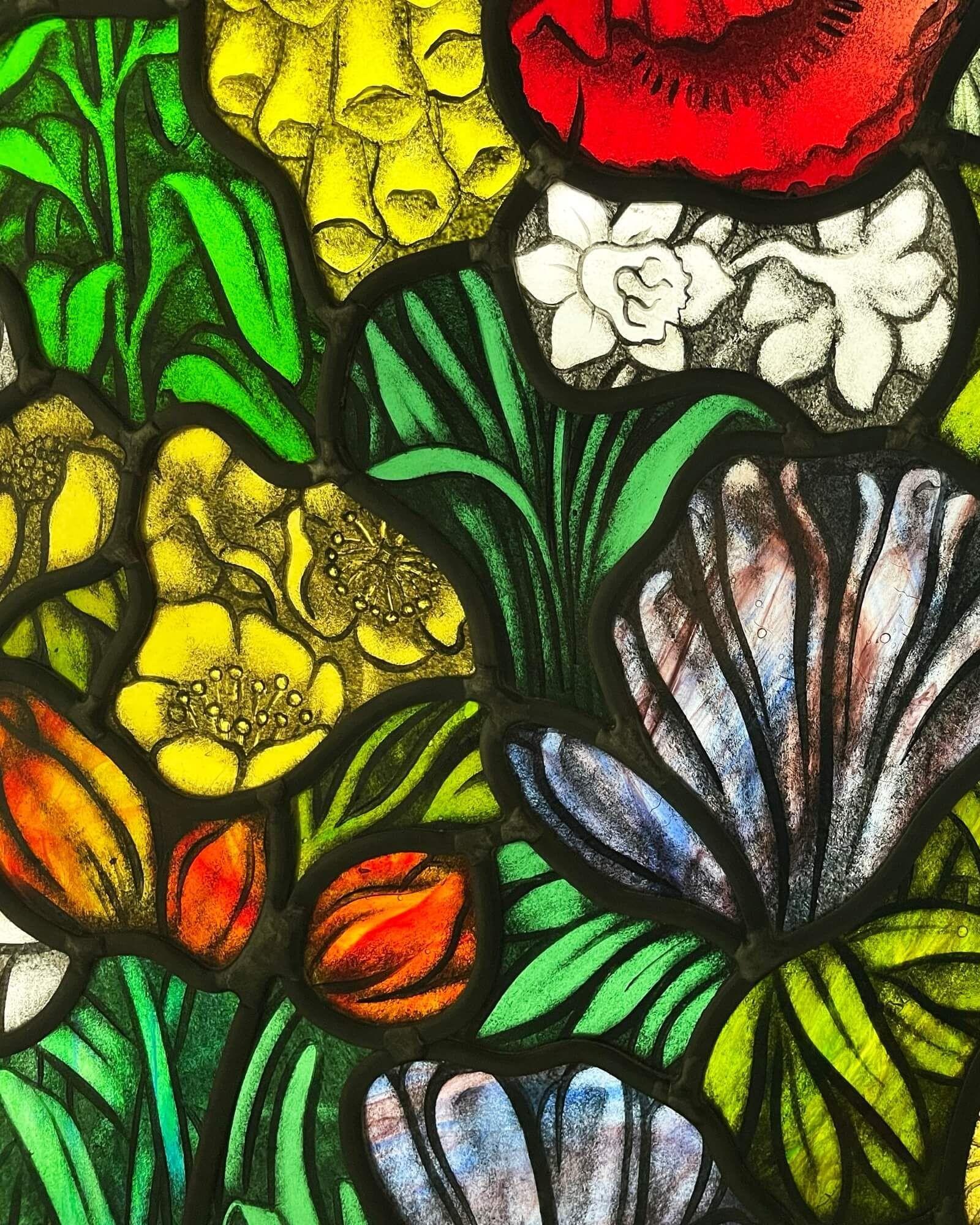 stained glass flowers