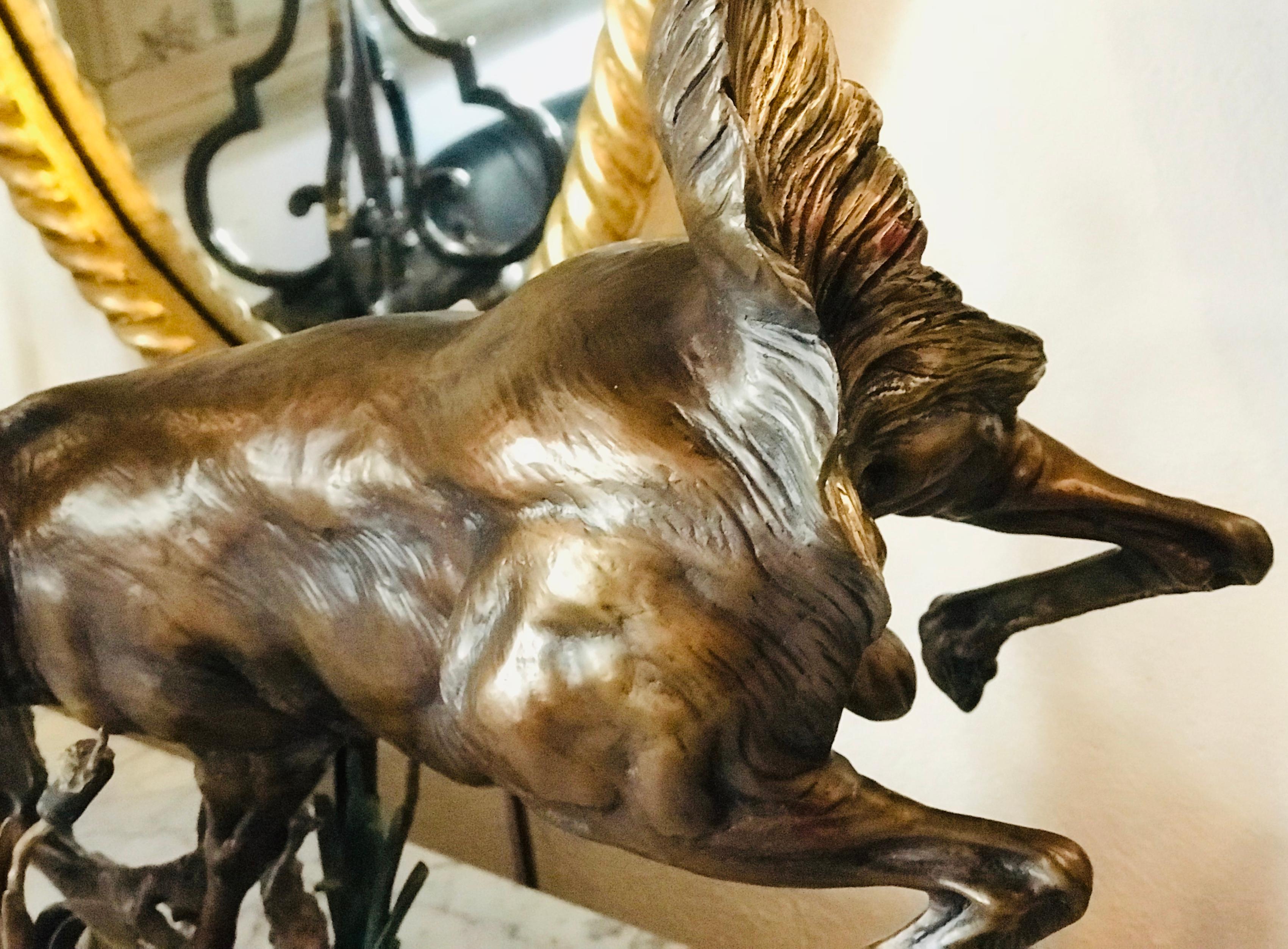 Antique Leaping Stag Signed Bronze Signed and Numbered 