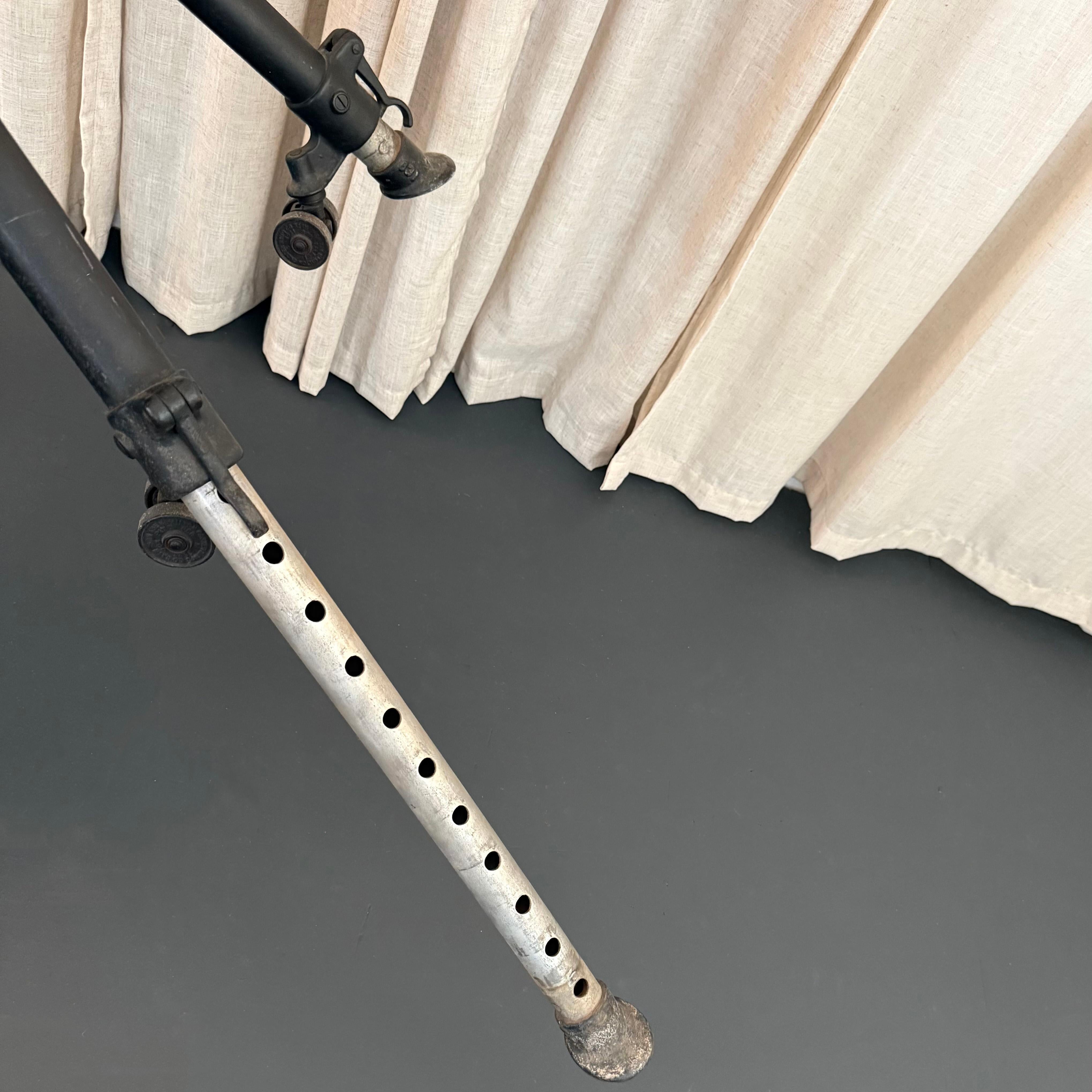Antike Leder und Gusseisen einstellbar Gymnasium Pommel Pferd im Angebot 3