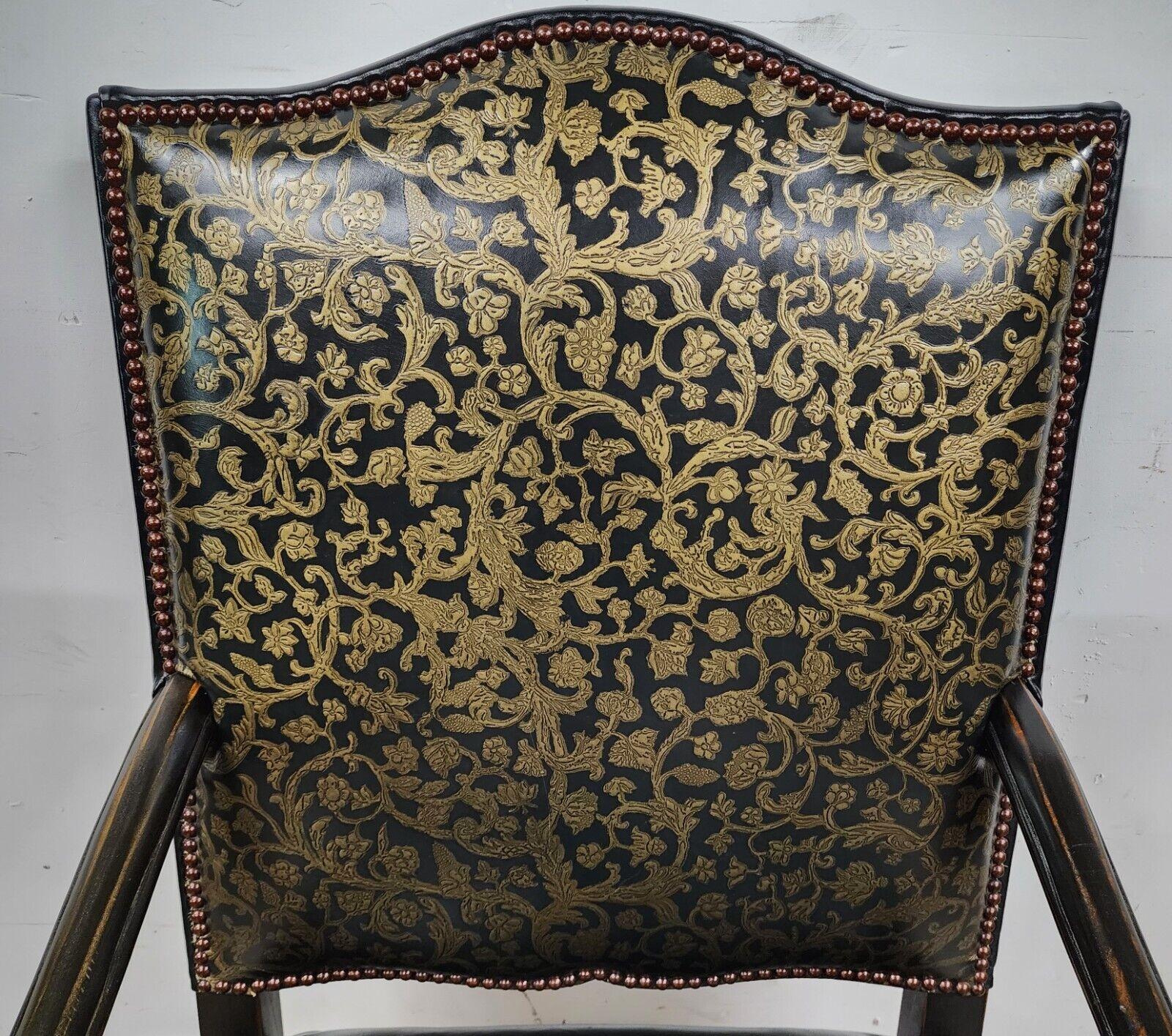 Antique Leather Armchair 1800's For Sale 1
