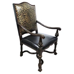 Antique Leather Armchair 1800's