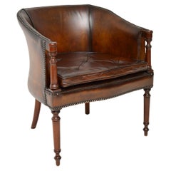 Antique Leather Armchair / Desk Chair