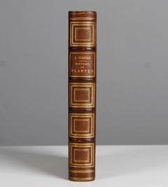Antique Leather Book "Histoire des Plantes", 1865s, France