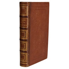 Antikes Lederbuch „Histoire des Plantes“, 1865er Jahre, Frankreich
