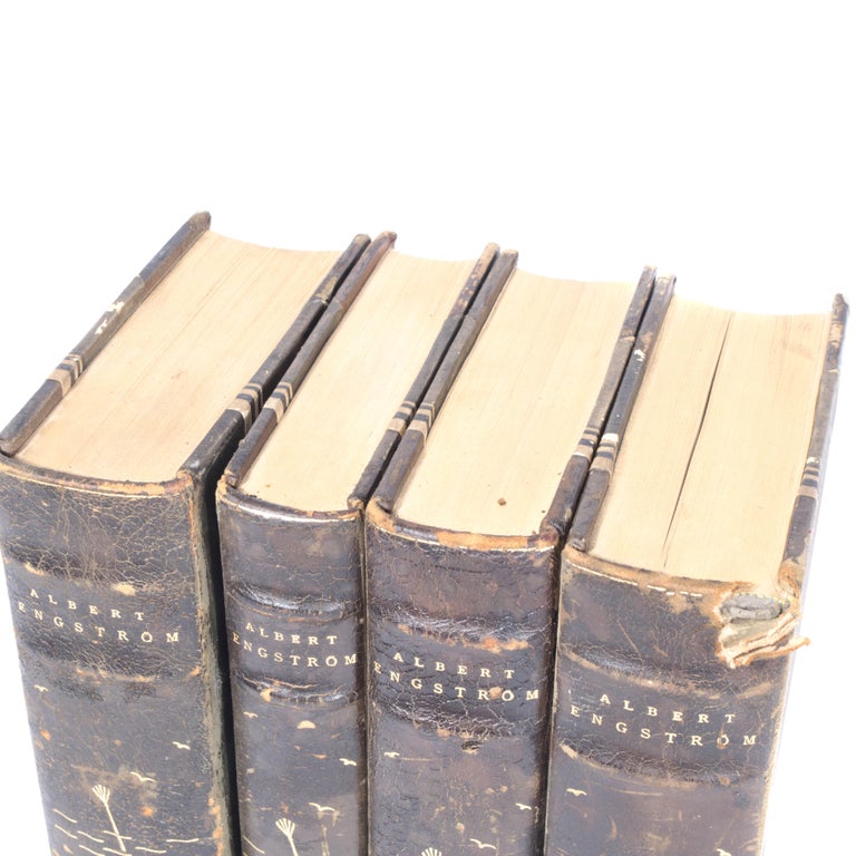 Antique Leatherbound Books from Sweden, 1920s For Sale at 1stDibs
