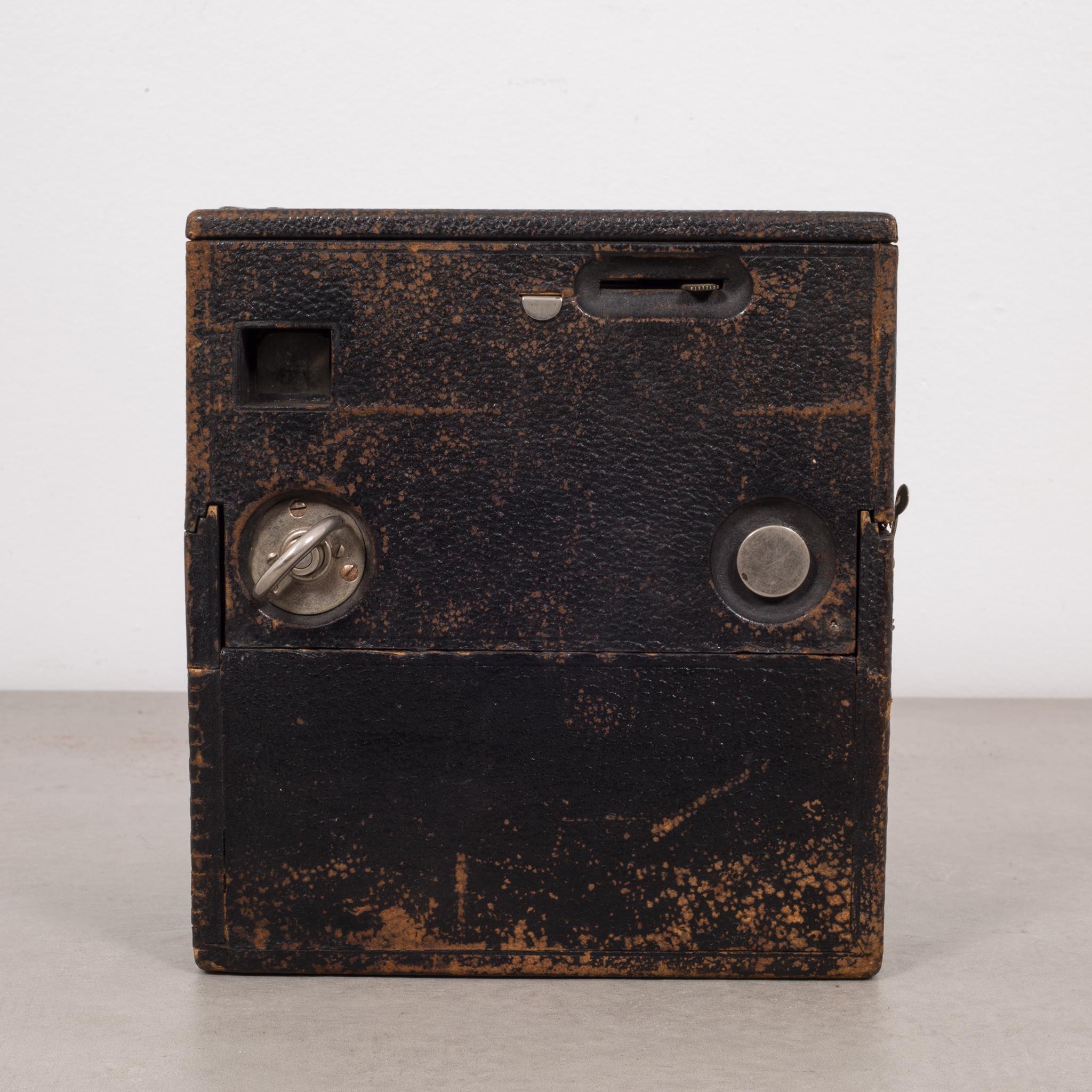 About

This is an original Eastman Kodak Blair Camera Co. No. 4 Hawk Eye leather box camera with original label. This piece has retained its original finish with minimal structural damage. Camera may or may not work.

Creator Eastman Kodak/Blair