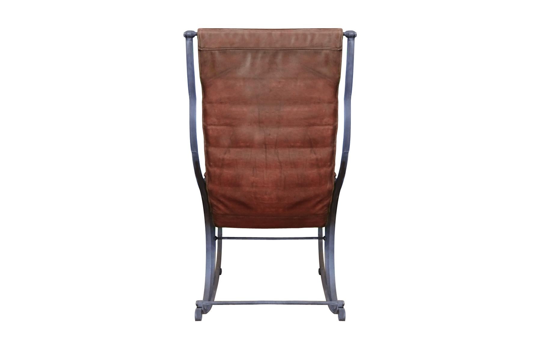 campaign folding rocking chair