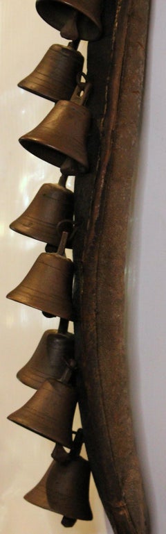 Antique Leather Cow Strap with Bells