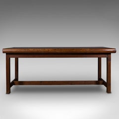 Antique Leather Cutter's Bench, Italian, Console, Side Table, Victorian, C.1900