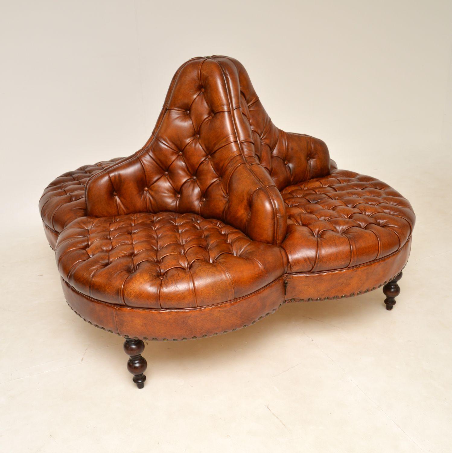 leather conversation sofa