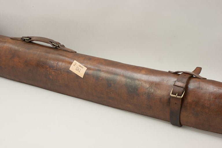 Antique Leather Fishing Rod Case for Salmon Rods