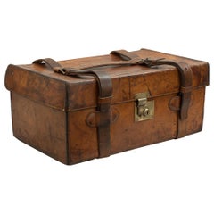 Antique Leather Fishing Trunk by Farlow