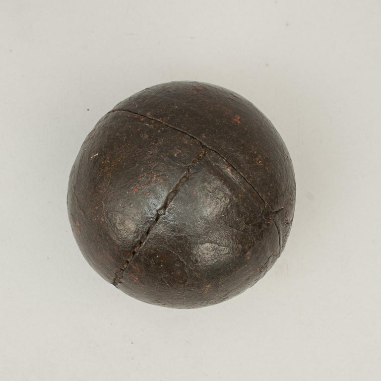 Antique Leather Four Piece Victorian Cricket Ball at 1stDibs