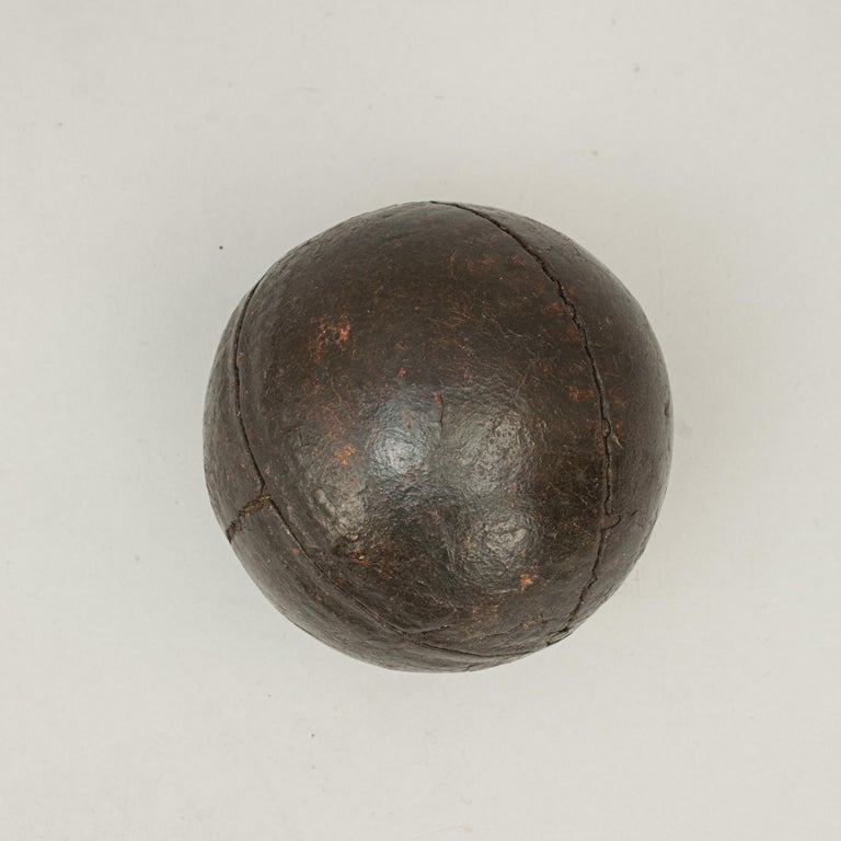 Antique Leather Four Piece Victorian Cricket Ball at 1stDibs