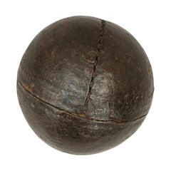 Used Leather Four Piece Victorian Cricket Ball