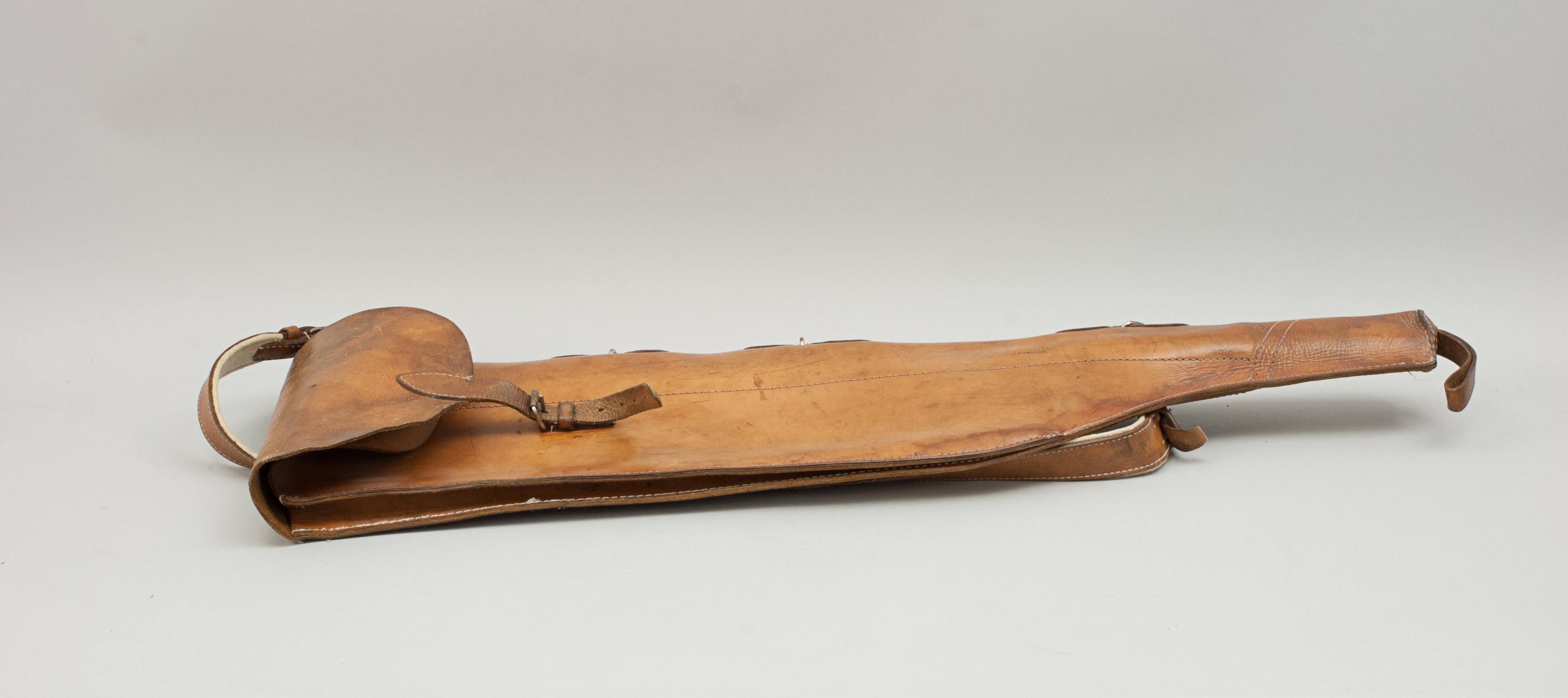 vintage leather shotgun case