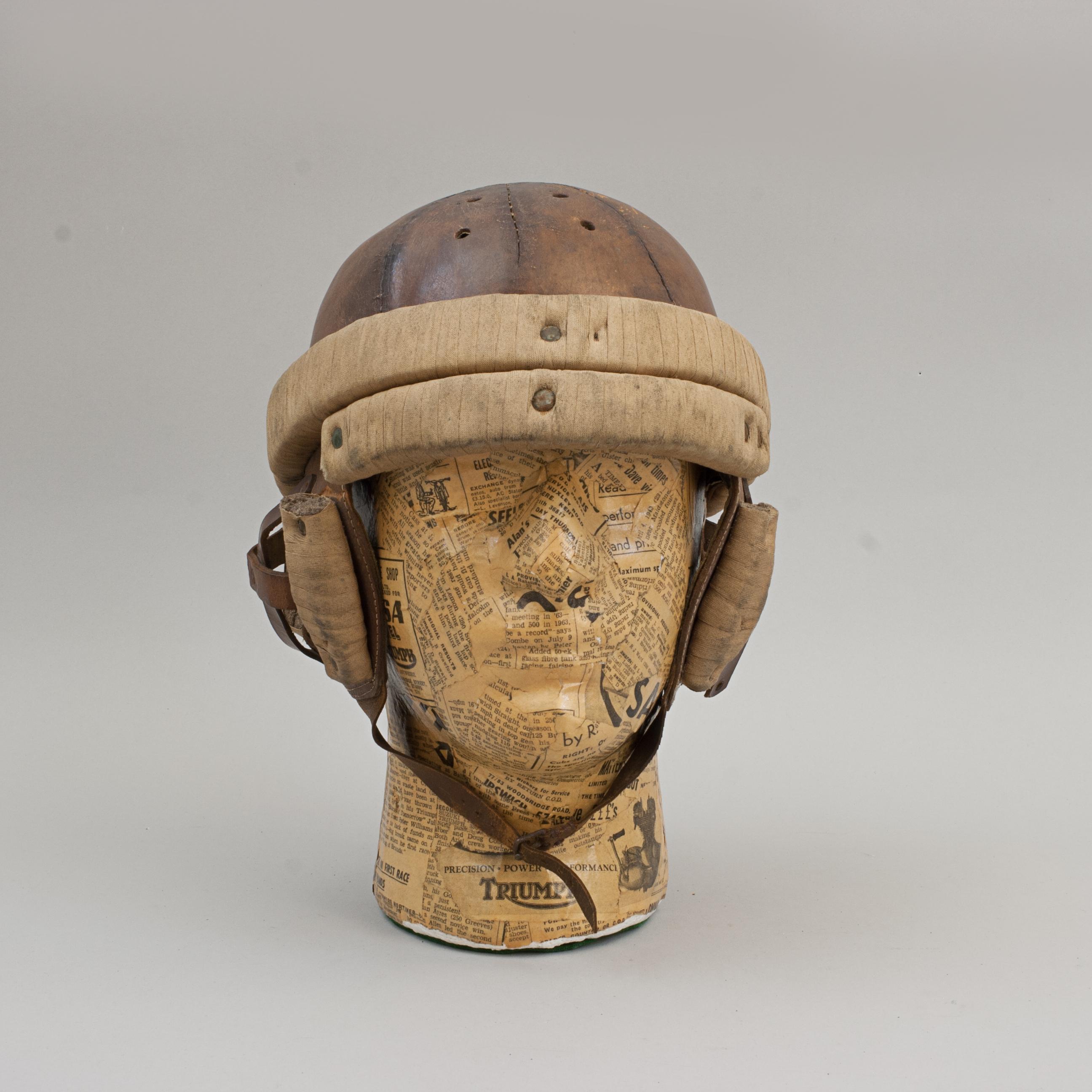 European Antique Leather Helmet For Sale