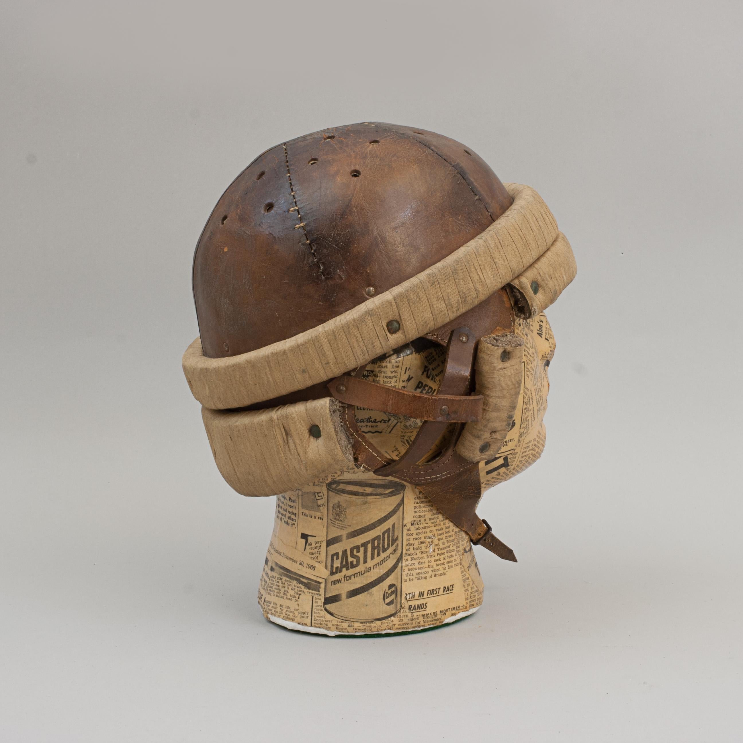Antique Leather Helmet For Sale 2