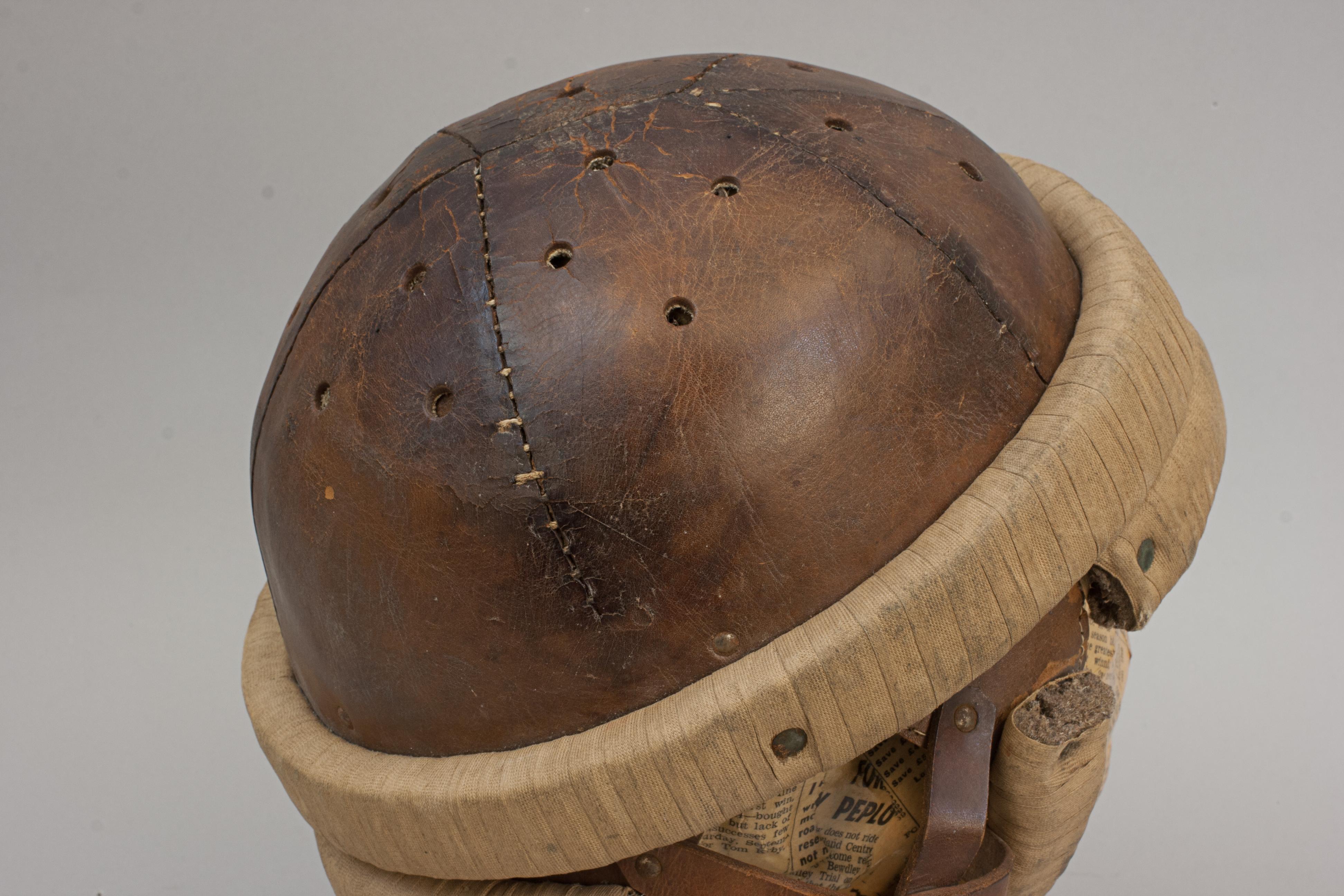 Antique Leather Helmet For Sale 3