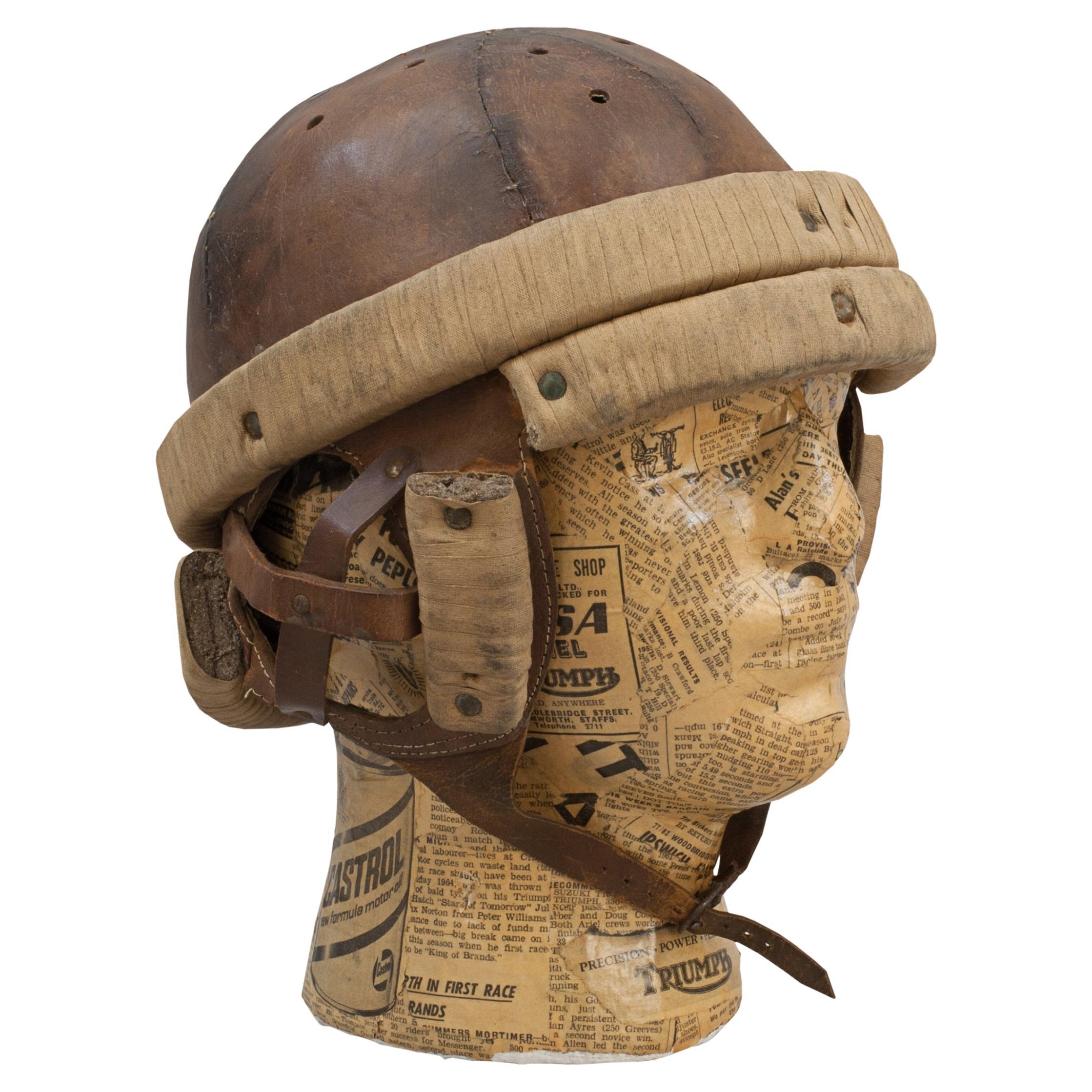 Antique Leather Helmet For Sale