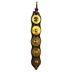 Antique Leather Horse Strap with 5 Horse Brasses, English